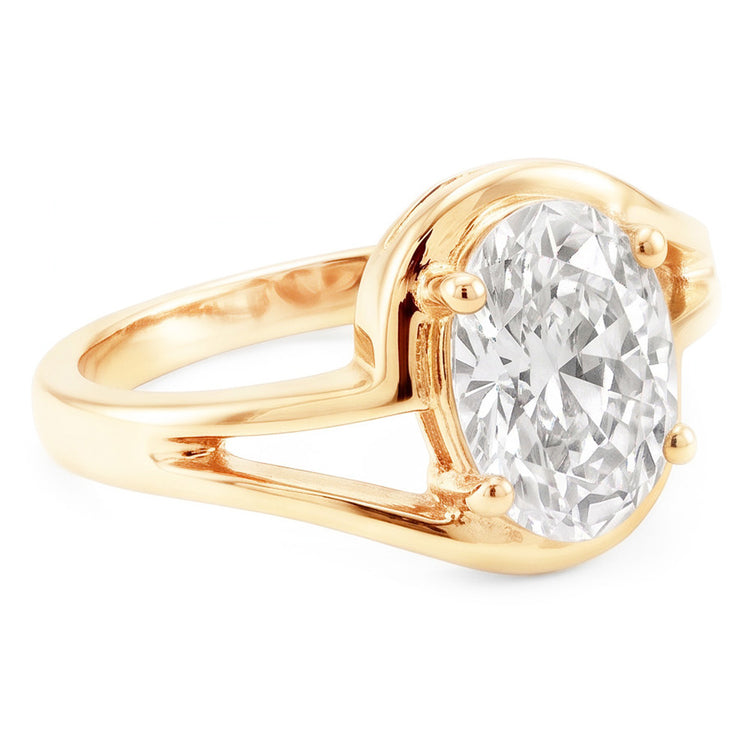 Brillant Solitaire de Fiançailles de luxe – 5 carats Or Jaune 14