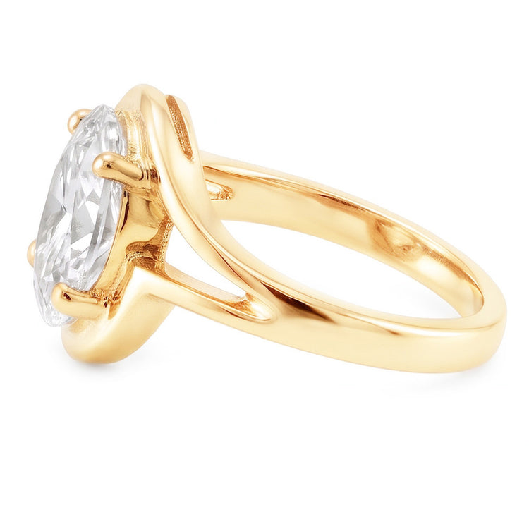 Brillant Solitaire de Fiançailles de luxe – 5 carats Or Jaune 14