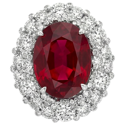 Pureté VVS Rubis Birman Bague Pierre Précieuse 4 carats – Or