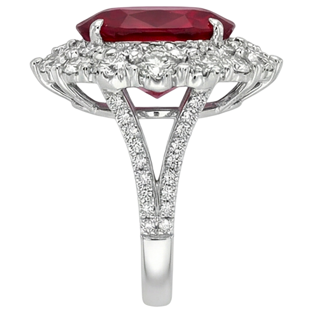Fait à la main Bague Pierre Précieuse 4 carats – vue d'angle