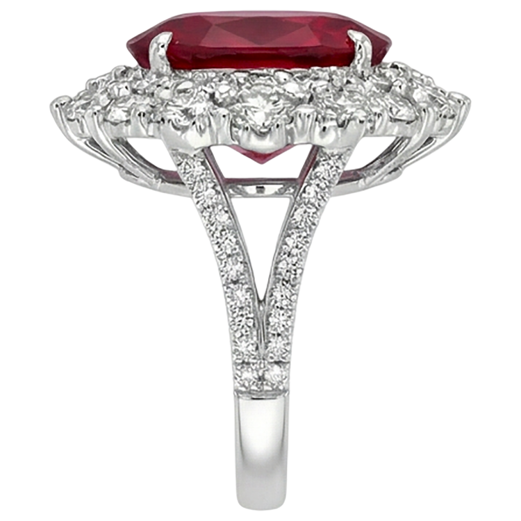 Fait à la main Bague Pierre Précieuse 4 carats – vue d'angle