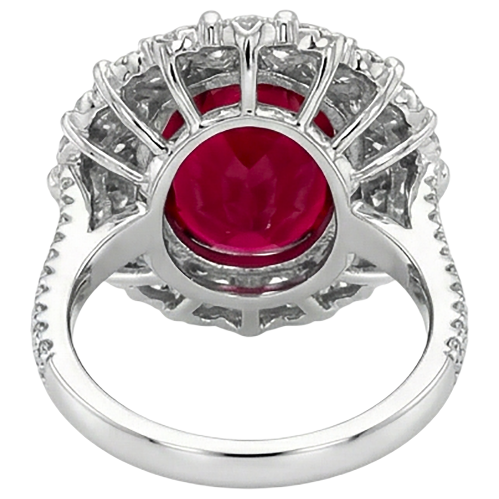 Fait à la main Bague Pierre Précieuse 4 carats – vue de dessus