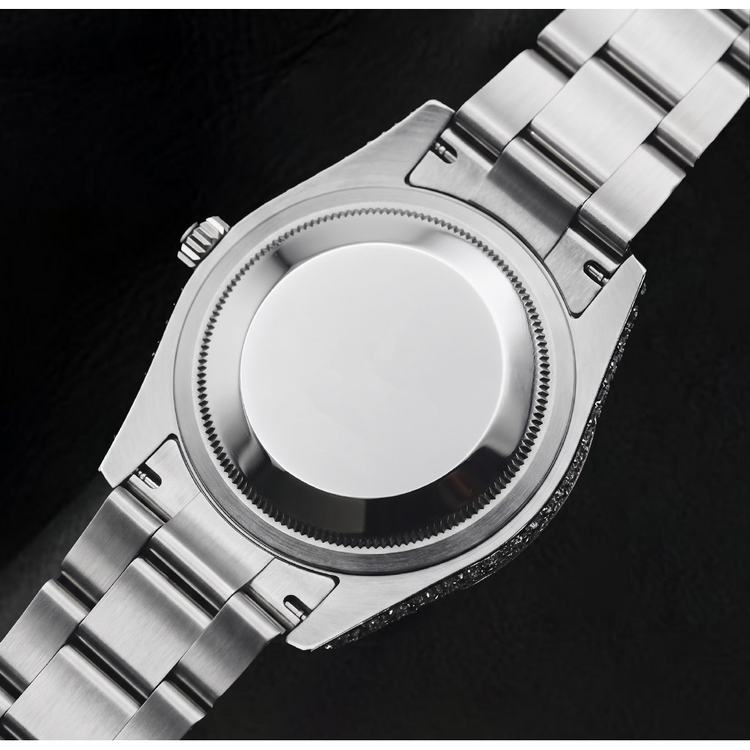 Cadran et lunette en diamant personnalisés Montre Rolex Datejust Bracelet pour femme acier inoxydable