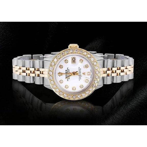 Cadran Blanc serpillière Diamant Lunette Rolex Datejust