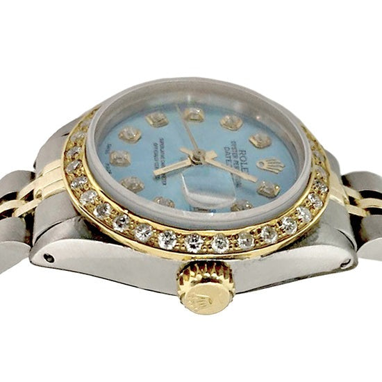 Cadran Bleu Diamant Lunette Rolex 