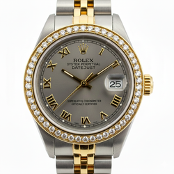 Cadran arabe perpétuel Bracelet acier inoxydable huître Montre Rolex Datejust réglage rapide