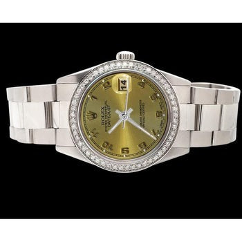 Cadran arabe perpétuel Bracelet acier inoxydable
