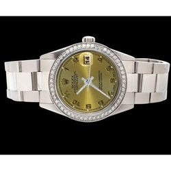 Cadran arabe perpétuel Bracelet acier inoxydable huître Regarder Rolex Datejust réglage rapide