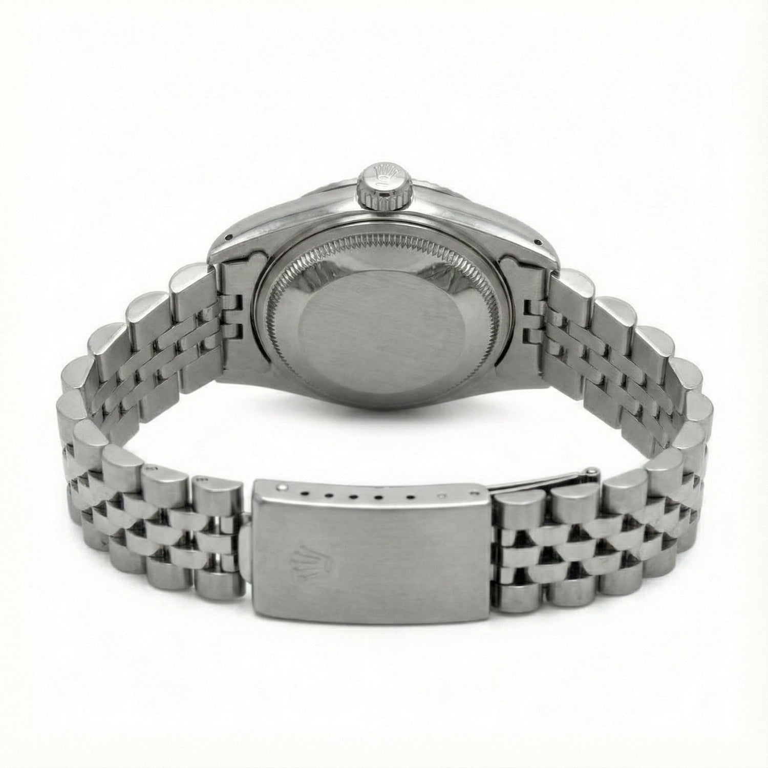 Cadran bâton blanc Regarder Rolex Datejust acier inoxydable Lunette cannelée Datejust