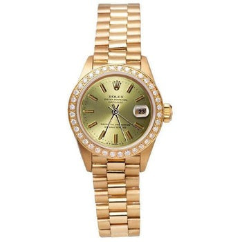 Cadran bâton de champagne Regarder de still présidentiel Rolex Datejust 
