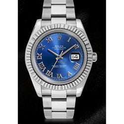 Cadran bleu Rolex Datejust Ii 41 mm montre pour homme bracelet huître acier inoxydable