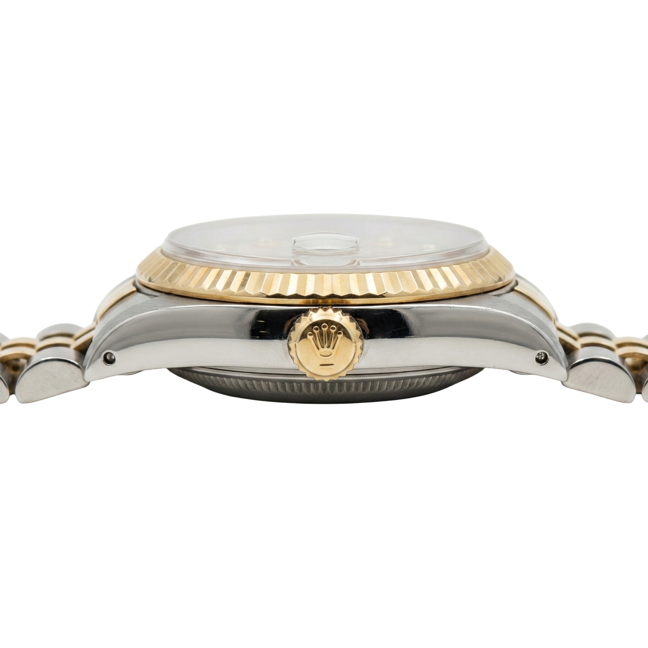 Cadran diamant bordeaux acier inoxydable & or jubilé Datejust dame montre Rolex