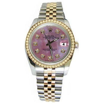 Cadran diamant rose Rolex Date Just 