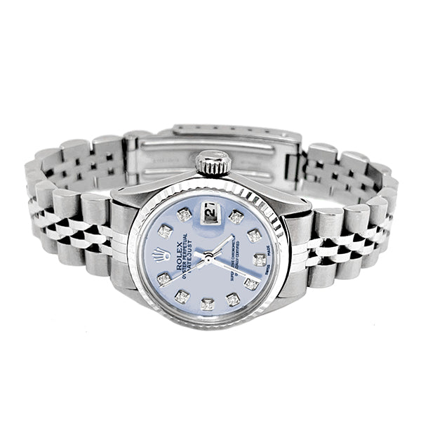 Cadran en diamant blanc Rolex Datejust Regarder Bracelet Jubilé acier inoxydable
