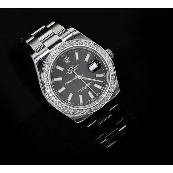 lunette en diamants personnalisés Montre Rolex 
