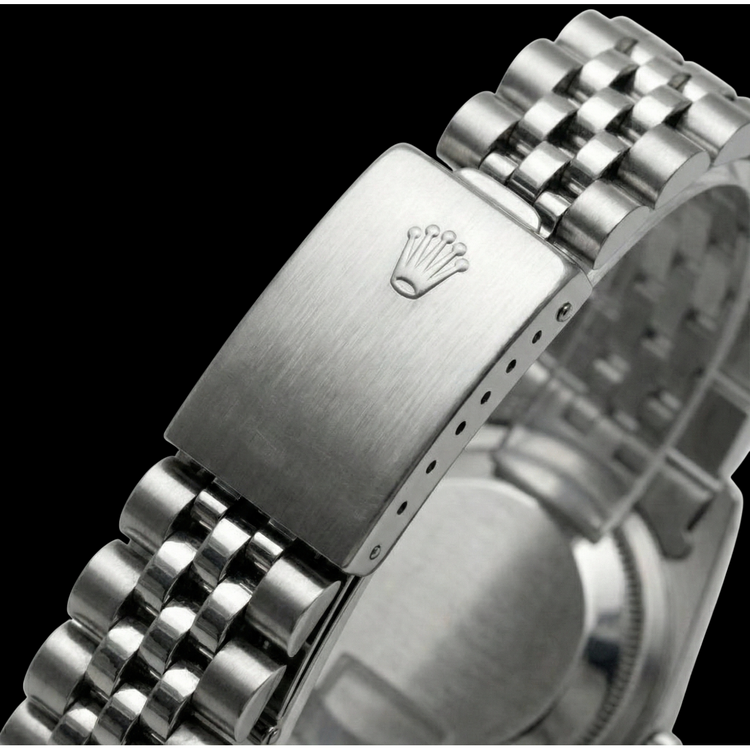 Cadran romain blanc Bracelet Rolex pour femme Datejust Lunette diamant