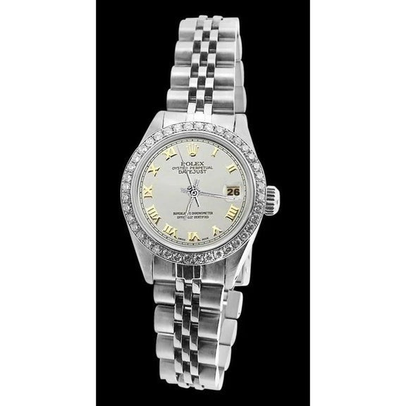 Cadran romain blanc Bracelet Rolex pour femme Datejust 