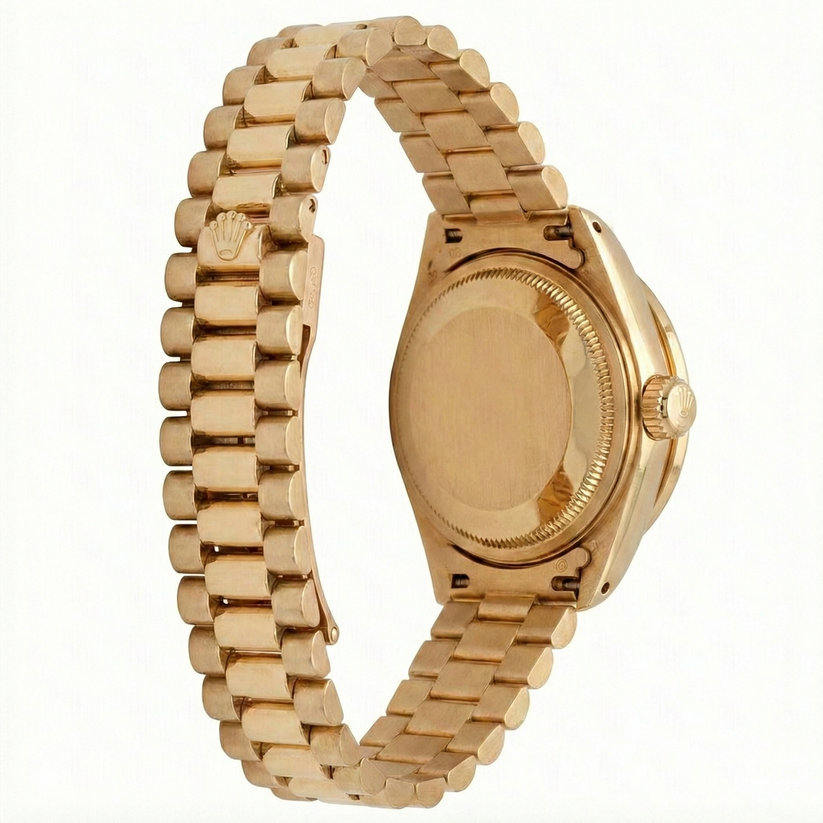 Cadran romain blanc lunette en diamant Rolex Dj montre style président Yg