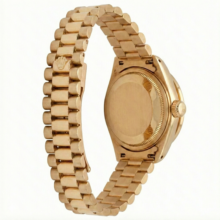 Cadran romain blanc lunette en diamant Rolex Dj montre style président Yg