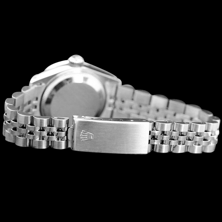 Cadran romain gris Rolex Datejust Femme Lunette jubilé acier inoxydable