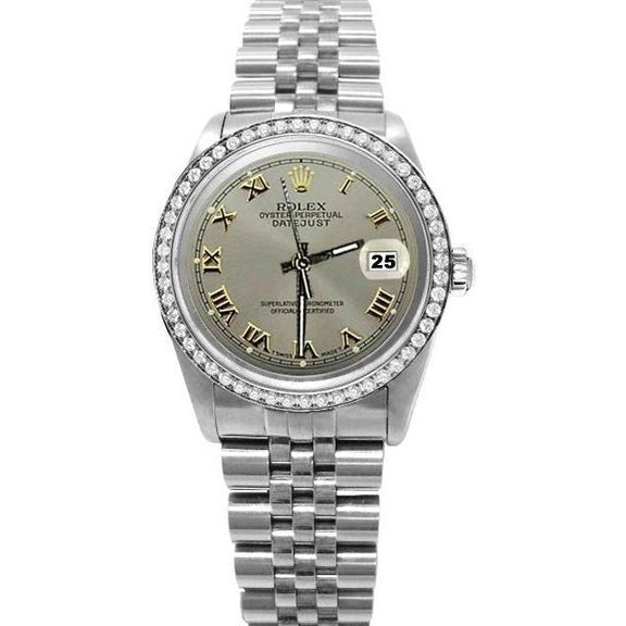 Cadran romain gris Rolex Datejust 
