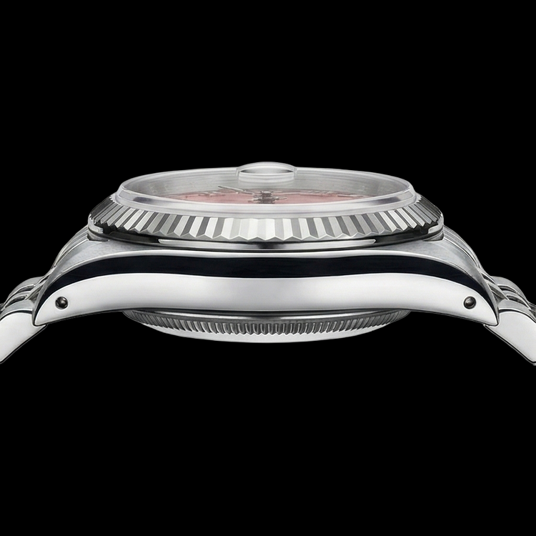 Cadran romain roze Montre Rolex Datejust acier inoxydable Bracelet jubilé