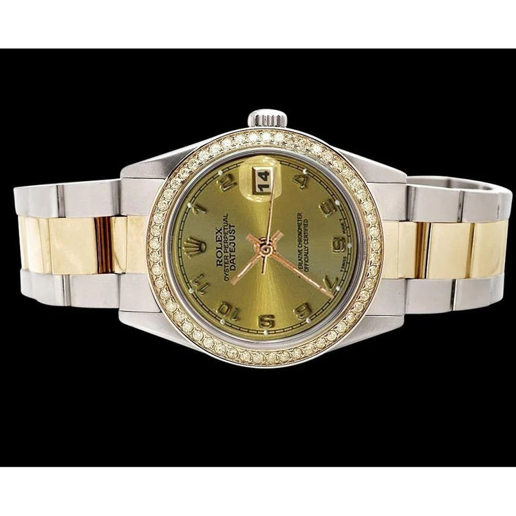 Cadran diamant grande lunette Rolex Datejust Montre Jubilee Bracelet