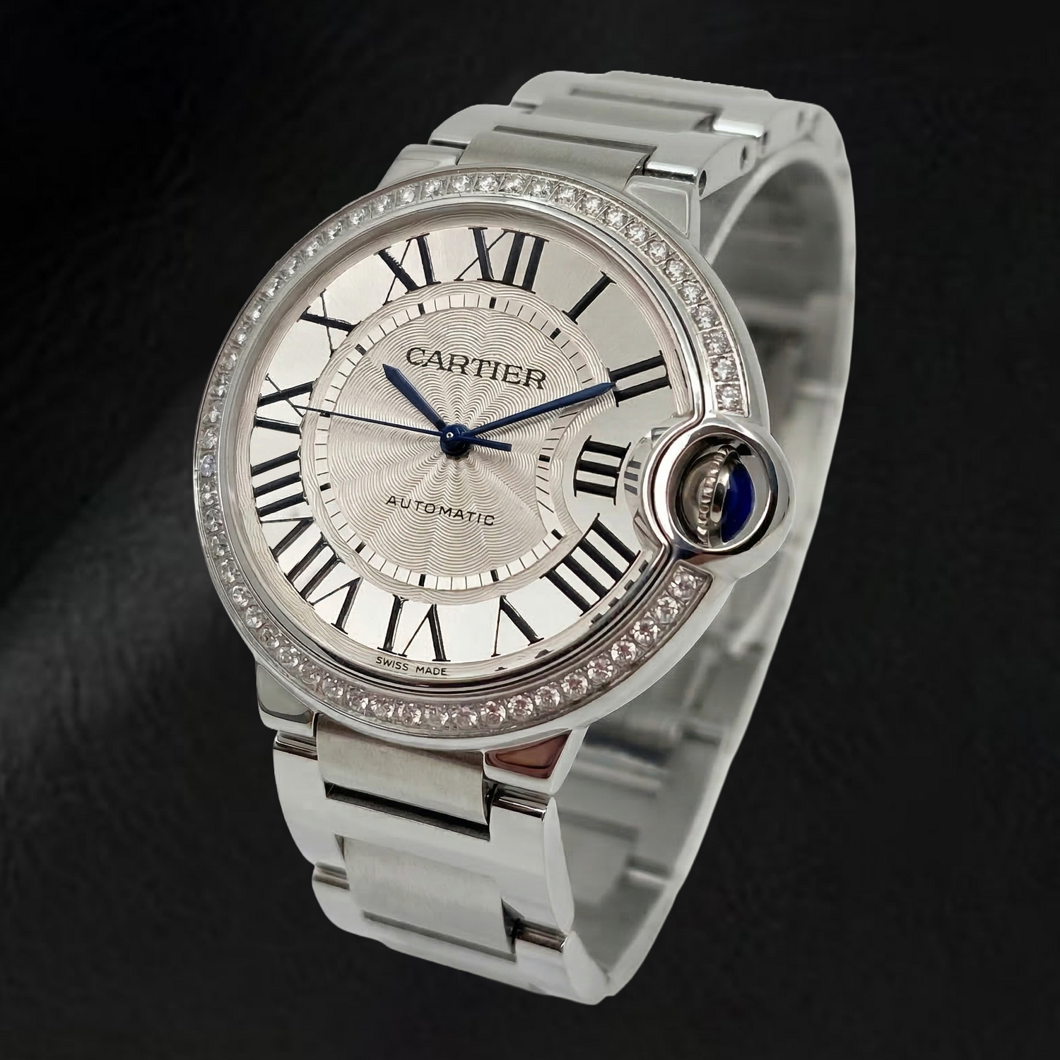 Diamant Montre en Sterling Silver – vue de côté