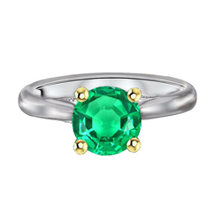 Luxueux Monture Cathédrale Émeraude Colombienne Bague Pierre de