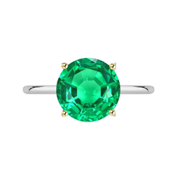 Émeraude Fine GIA Certifié Bague avec Gemme 2,50 carats en Or