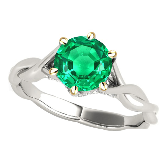 Émeraude Bague Pierre Précieuse – vue principale