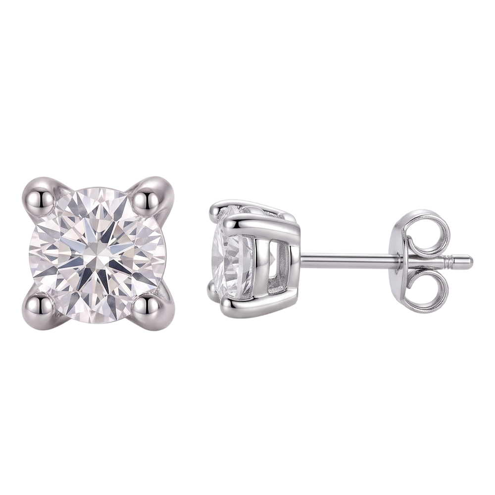 Certifié GIA Boucle d'Oreille Diamant Naturel 2.16 Carats