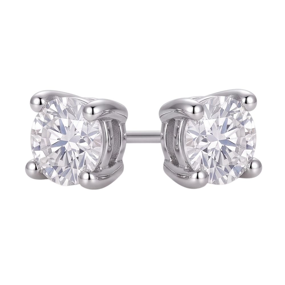 Certifié GIA Boucle d'Oreille Diamant Naturel 2.16 Carats