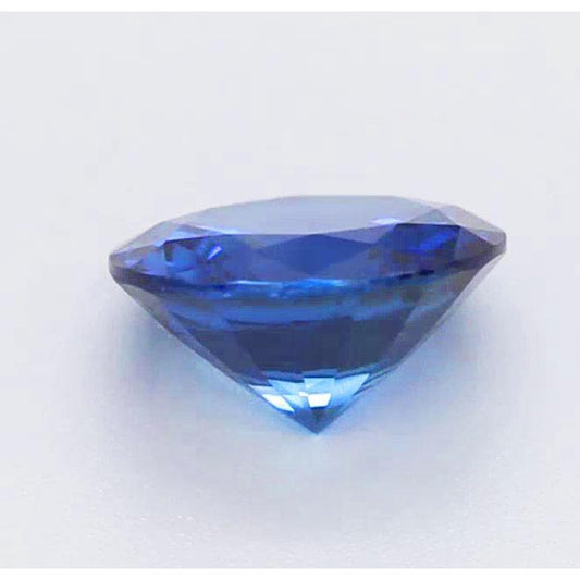 Taille Brillant Saphir Bleu bague en Gold – vue de face