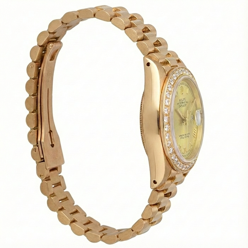 Champagne Cadran Romain Montre Rolex Datejust Bracelet De still Présidentiel