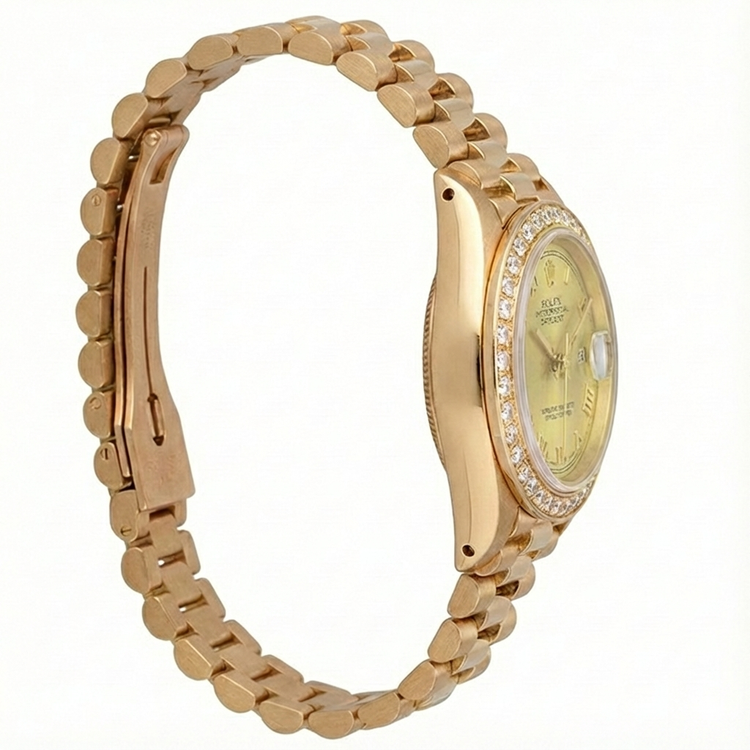 Champagne Cadran Romain Montre Rolex Datejust Bracelet De still Présidentiel