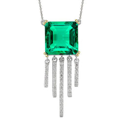 Éblouissant Collier Pendentif Pierre – Émeraude Colombienne 3,50