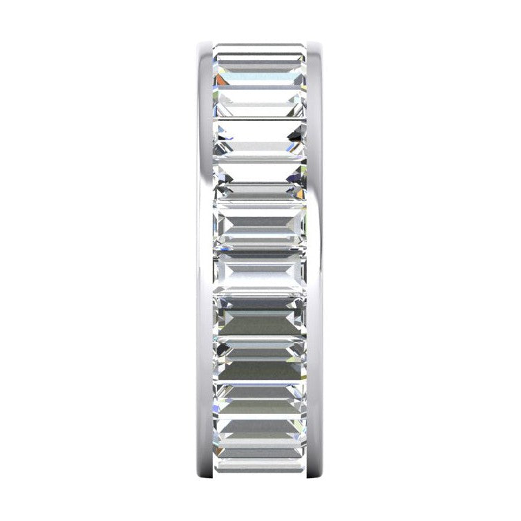 Eternity Band Or Blanc 14 Carats avec Diamant – vue de profil