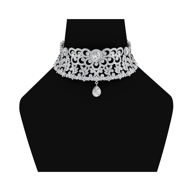 Cher Réel Diamant Collier Ras Du Cou