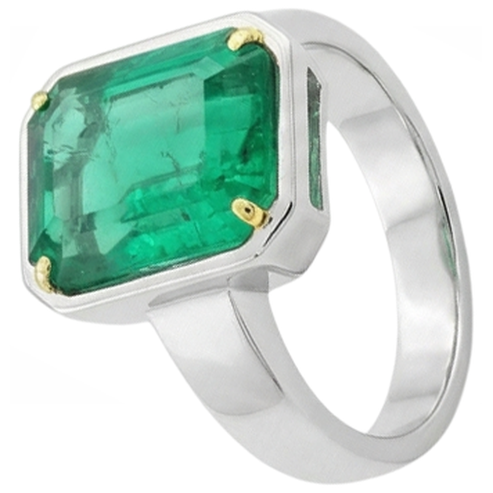 Premium Bague Pierre de Couleur 4 carats – vue d'angle