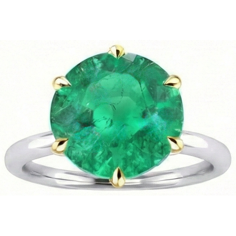 Émeraude Colombienne Bague Pierre Précieuse – vue de côté