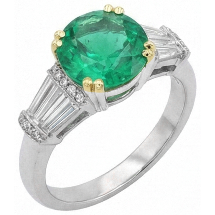 Sophistiqué Bague Pierre de Couleur 3 carats – vue de côté