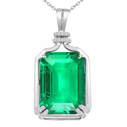Émeraude Pendentif Gemme – vue principale