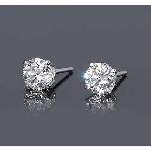 Clous D'Oreilles Véritable Diamant Rond 1.50 Carats