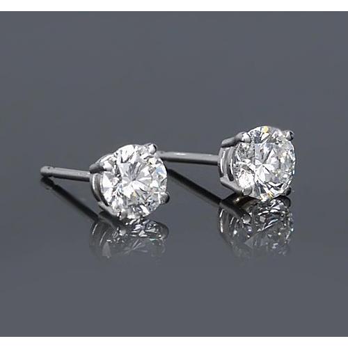 Clous D'Oreilles Véritable Diamant Rond 1.50 Carats