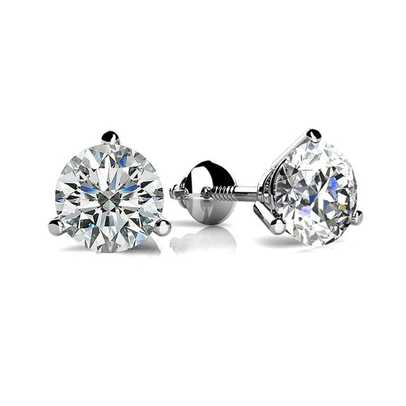 Clous D'oreilles En Réel Diamant Solitaire Rond De 1.3 Ct