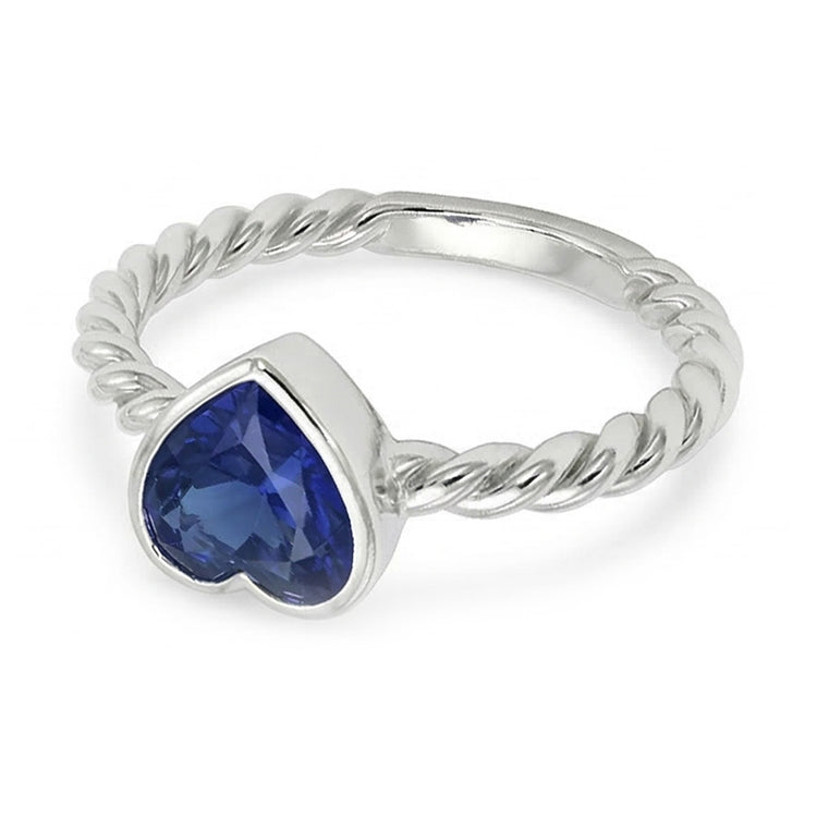 naturel heart diamant 1.50carats bague vue de profil