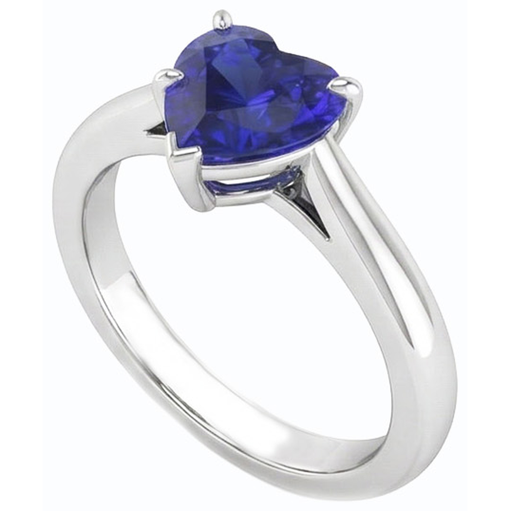 naturel heart diamant 1carats bague détail rapproché