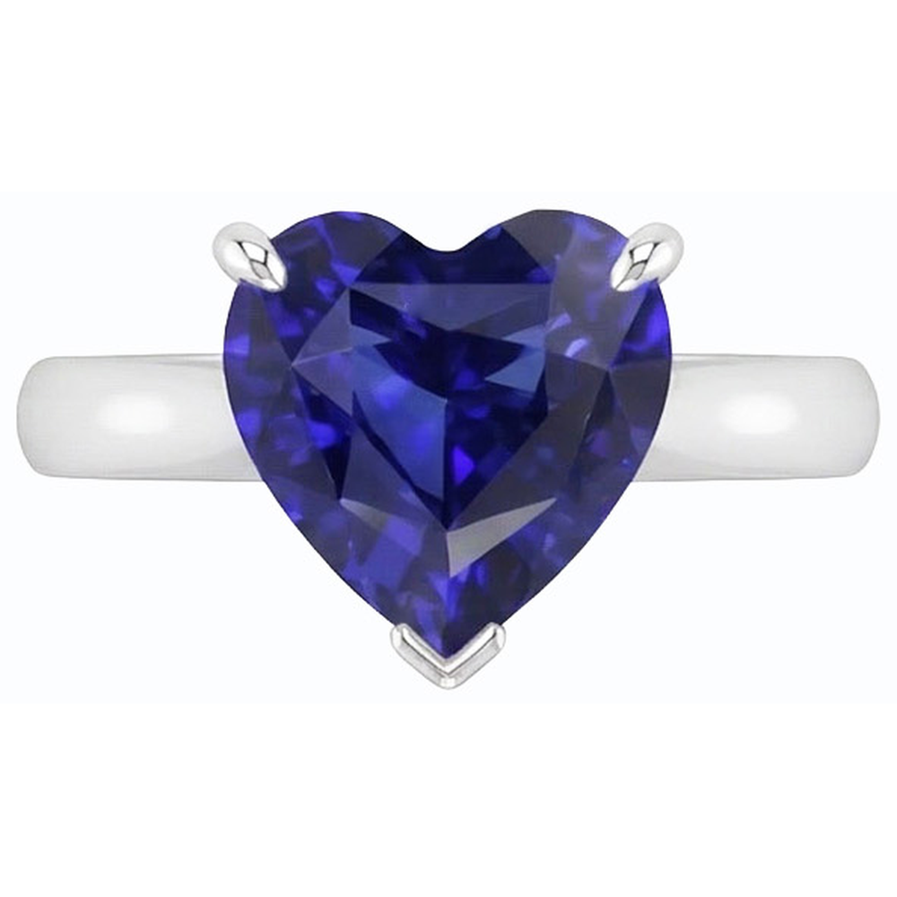 naturel heart diamant 1carats bague vue de dessus