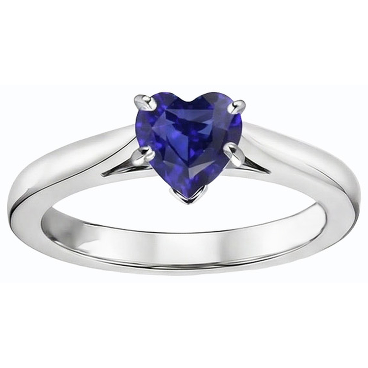 naturel heart diamant 1carats bague angle de côté